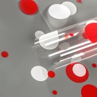 Пленка для цветов «Конфетти» красный - белый, 0.7×8.2 м, 40 мкм - Фото 2