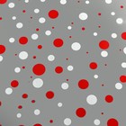 Пленка для цветов "Конфетти" красный+белый 0,7 х 8.2 м, 40мкм - фото 9852373