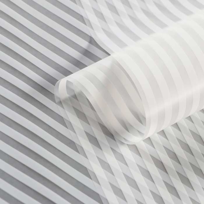 Пленка для цветов, матовая, «Зебра», белый, 0.6×9 м ±5%