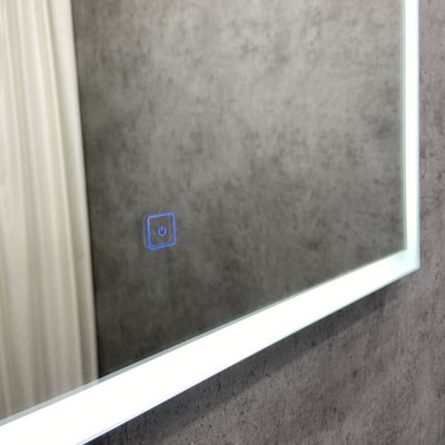 Зеркало Comforty «Гиацинт 80», с LED-подсветкой, с бесконтактным сенсором, 800×800 мм