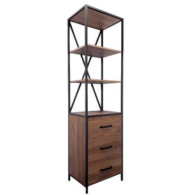 Шкаф-колонна Comforty «Лофт-55», цвет дуб темно-коричневый