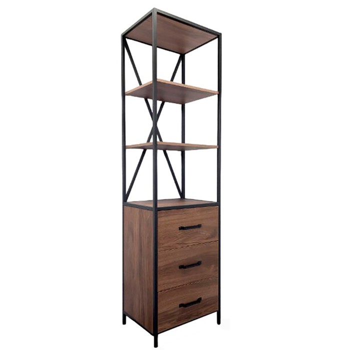 Шкаф-колонна Comforty «Лофт-55», цвет дуб темно-коричневый