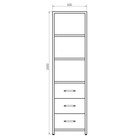 Шкаф-колонна Comforty «Лофт-55», цвет дуб темно-коричневый - Фото 2