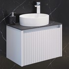 Тумба-умывальник Comforty «Марсель-60», белый матовый со столешницей, с отверстием под смеситель - Фото 1