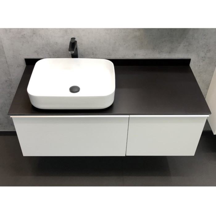 Тумба-умывальник Comforty «Милан-120», белый глянец со столешницей, с раковиной T-Y9378 - Фото 1