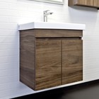 Тумба-умывальник Comforty «Осло-60», дуб тёмно-коричневый с раковиной Fest 60 - Фото 1