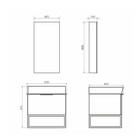 Тумба-умывальник Comforty «Порто-60», дуб дымчатый со столешницей №8, c раковиной 9055RA-50 - Фото 6