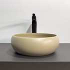 Раковина накладная Comforty 113MC, круглая, капучино, матовая - фото 12993182