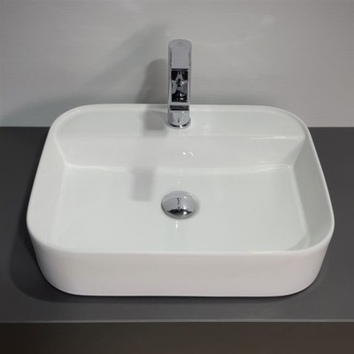 Раковина накладная Comforty 78574-50, прямоугольная, цвет белый, 50 см