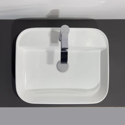 Раковина накладная Comforty 78574-50, прямоугольная, цвет белый, 50 см