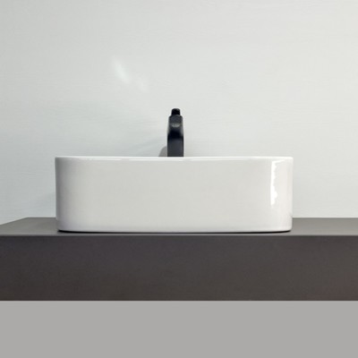 Раковина накладная Comforty 78575-50, прямоугольная, цвет белый, 50 см