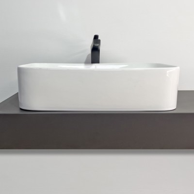 Раковина накладная Comforty 78575-60, прямоугольная, цвет белый, 61 см