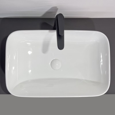 Раковина накладная Comforty 78575-60, прямоугольная, цвет белый, 61 см
