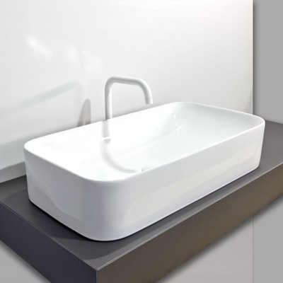 Раковина накладная Comforty 78575-70, прямоугольная, цвет белый, 71 см