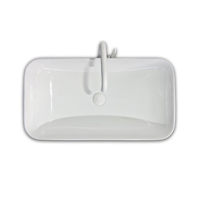 Раковина накладная Comforty 78575-70, прямоугольная, цвет белый, 71 см