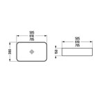 Раковина накладная Comforty 78575-70, прямоугольная, 71 см, белая - фото 12993256