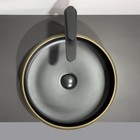 Раковина накладная Comforty 78651, круглая, цвет чёрный/бронзовый матовый - Фото 4