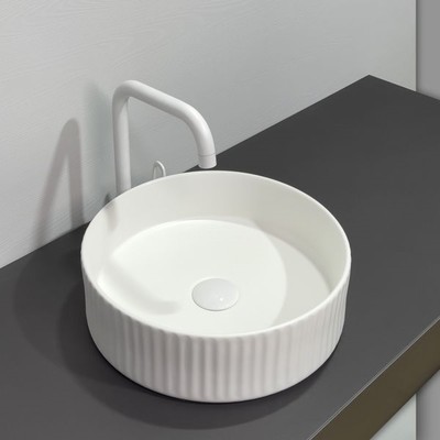 Раковина накладная Comforty 78728MW, круглая, цвет белый, матовый