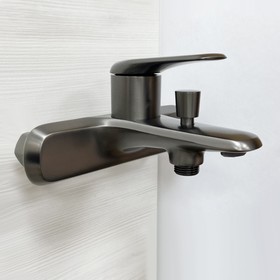 Смеситель для ванны Comforty FE074E-CGT, картридж 35 мм, без аксессуаров, цвет графит