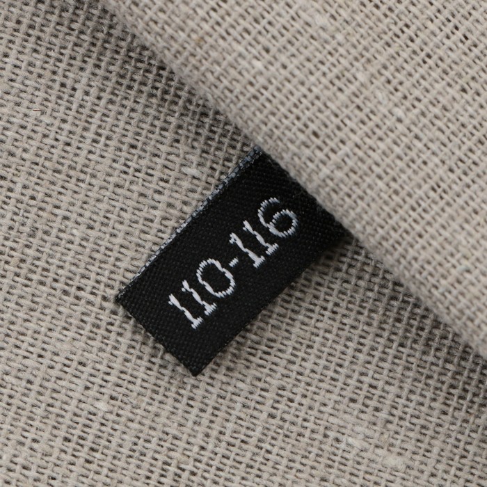 Нашивка текстильная «110-116», 5 х 1.1 см, цвет чёрный - Фото 1