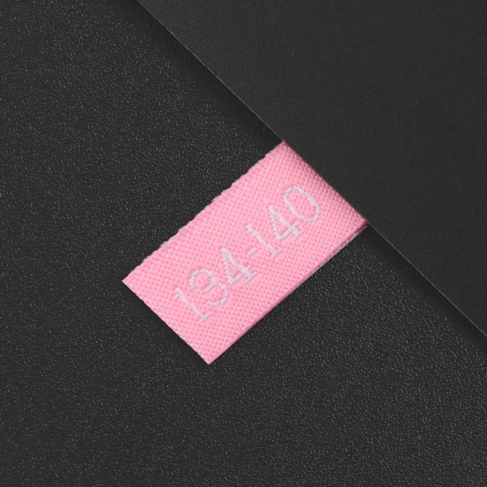 Нашивка текстильная «134-140», 5 х 1.1 см, цвет розовый - Фото 1