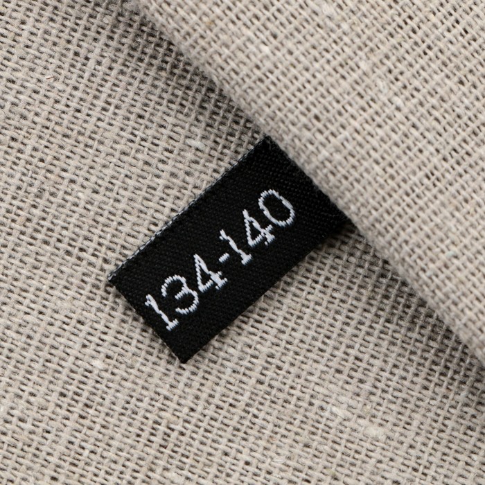 Нашивка текстильная «134-140», 5 х 1.1 см, цвет чёрный - Фото 1