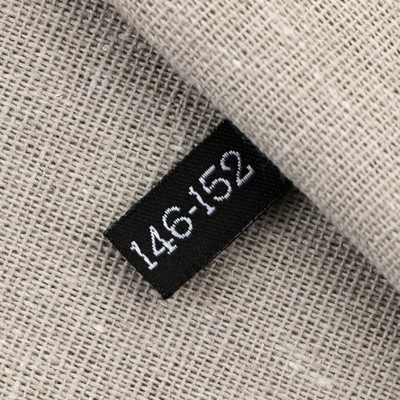 Нашивка текстильная «146-152», 5 х 1.1 см, цвет чёрный