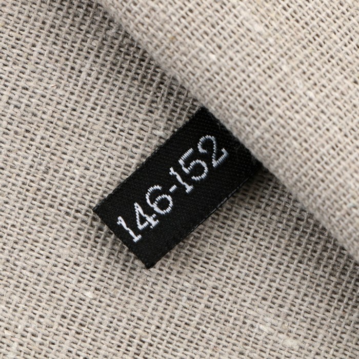 Нашивка текстильная «146-152», 5 х 1.1 см, цвет чёрный - Фото 1