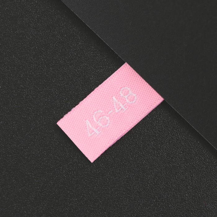 Нашивка текстильная «46-48», 5 х 1.1 см, цвет розовый - Фото 1