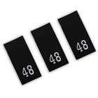 Нашивка текстильная «48», 4.6 х 1.1 см, цвет чёрный - Фото 2