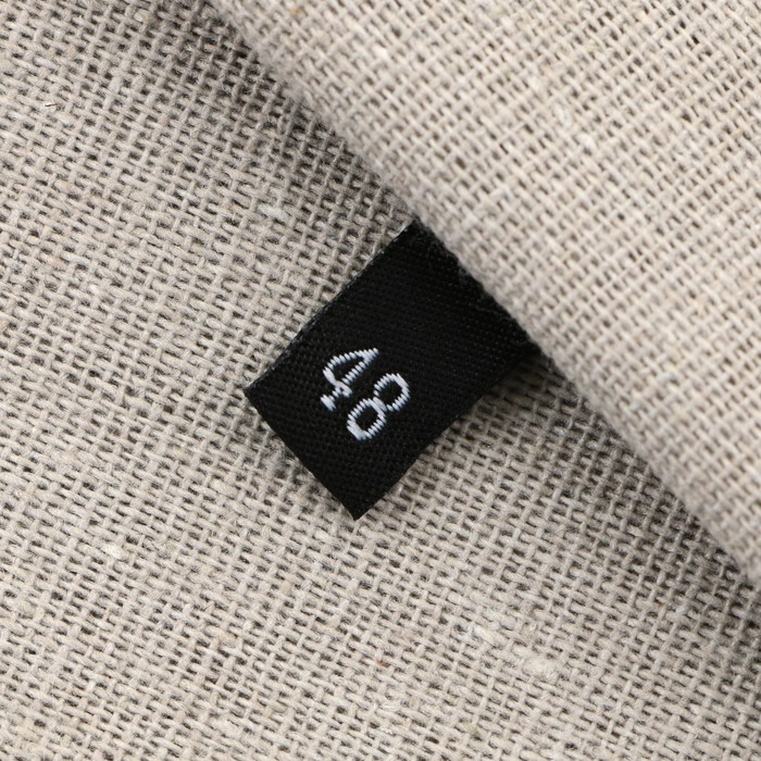 Нашивка текстильная «48», 4.6 х 1.1 см, цвет чёрный - Фото 1