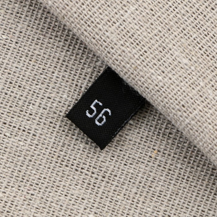 Нашивка текстильная «56», 4.6 х 1.1 см, цвет чёрный - Фото 1