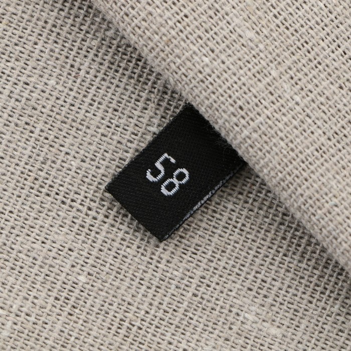 Нашивка текстильная «58», 4.6 х 1.1 см, цвет чёрный - Фото 1