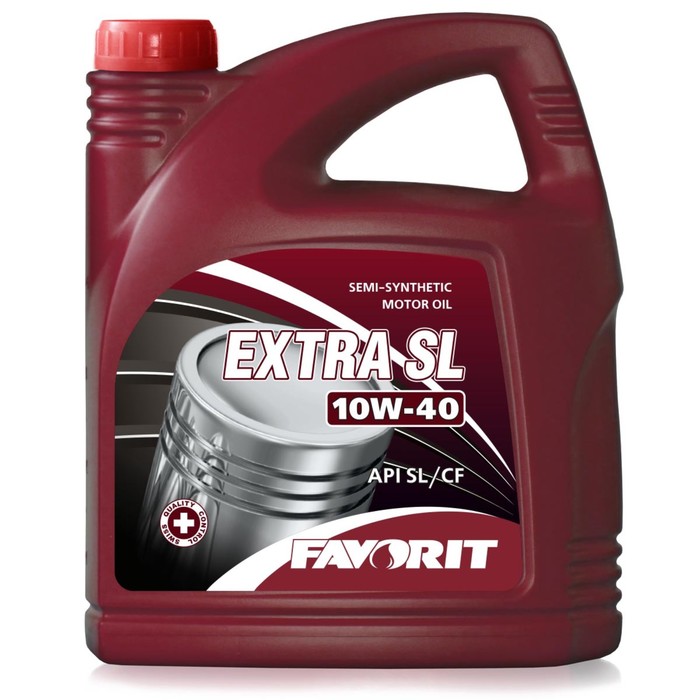 Масло моторное Favorit Extra SL SAE 10W-40, API SL/CF, полусинтетическое, 4 л