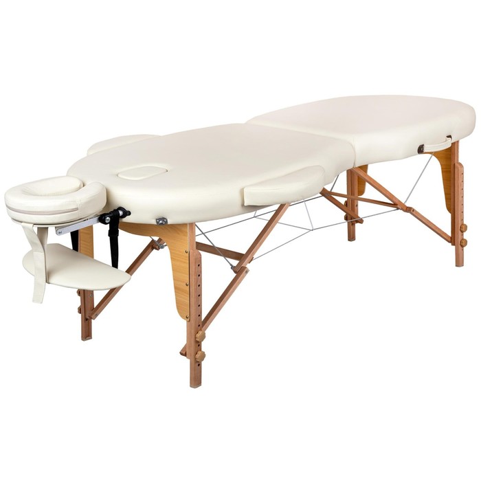 Массажный складной стол Premium oval 2, цвет кремовый - фото 1906293551