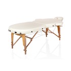 Массажный складной стол Premium oval 2, цвет кремовый - Фото 2