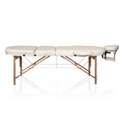 Массажный складной стол Premium oval 3, цвет кремовый - Фото 3
