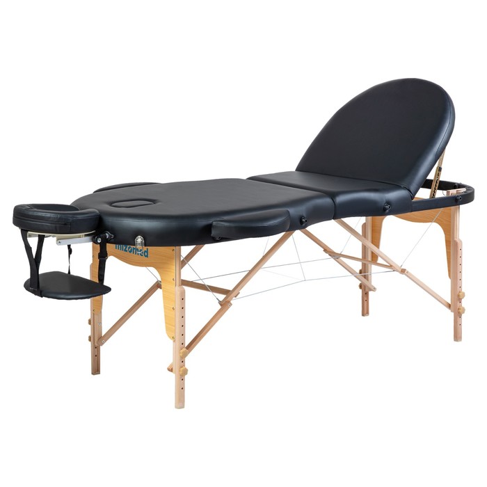 Массажный складной стол Premium oval 3, цвет чёрный - фото 1906293571