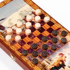 Нарды "Медведь", деревянная доска 40 х 40 см, с полем для игры в шашки - фото 9541453