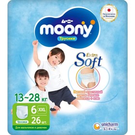 Трусики  универсальные MOONY ,  XXL (13-28 кг), 26 шт 9749974