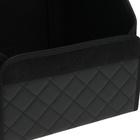 Органайзер кофр в автомобиль Cartage саквояж, экокожа стеганая, 30×30×30 см, черный - Фото 7