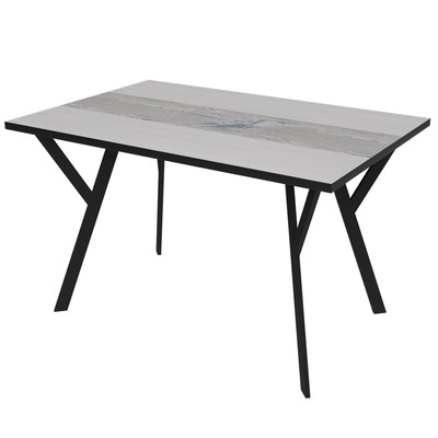 Стол обеденный «Милан», 1300×850×750 мм, цвет ясень анкор светлый/металл графитовый муар