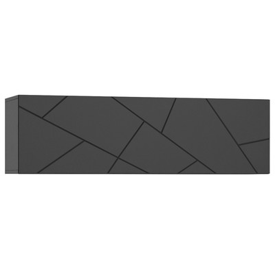 Шкаф навесной «Шерлок», 1202×314×350 мм, 1 дверь, цвет ЛДСП графит серый / МДФ графит