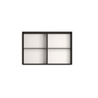 Шкаф-витрина навесной «Квартал», 1098×296×720 мм, 2 двери, цвет дуб венге / белый глянец - Фото 2