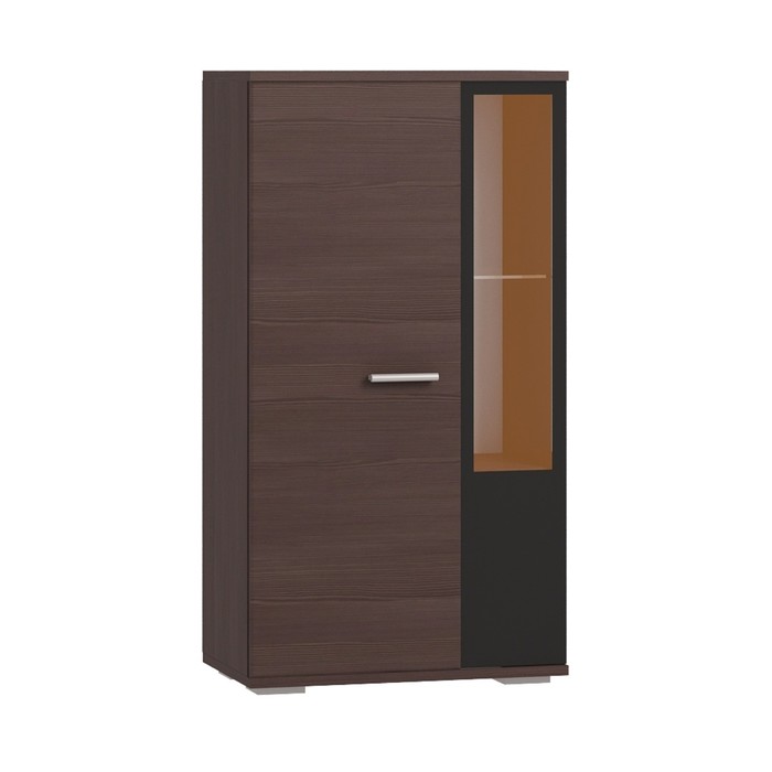 Шкаф-витрина «Чикаго», 596×338×1188 мм, 1 дверь, ЛДСП, цвет бодега тёмный - Фото 1