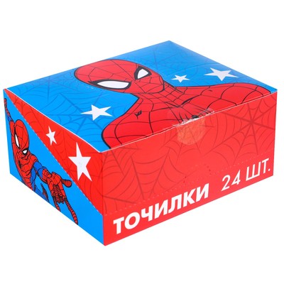 Точилка с ластиком, пластиковая, «Супергерой»