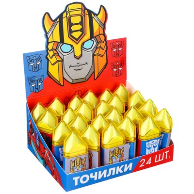 Точилка с ластиком, пластиковая, «Роботы»