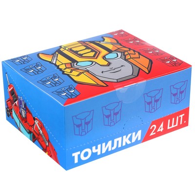 Точилка с ластиком, пластиковая, «Роботы»