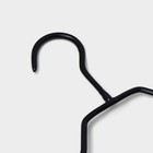 Плечики - вешалки для одежды антискользящие Доляна, 39×20,5 см, 5 шт, цвет чёрный - Фото 4