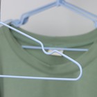 Плечики - вешалки для одежды детские с антискользящим покрытием Доляна, 29,5×17 см, 10 шт, цвет голубой - фото 9905585